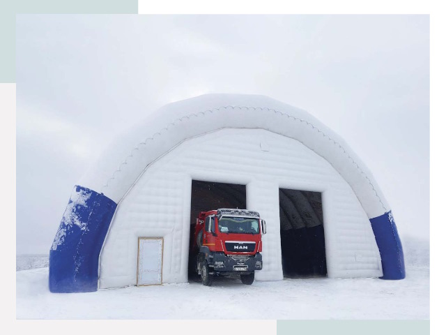 Мобильные ангары в Мончегорске