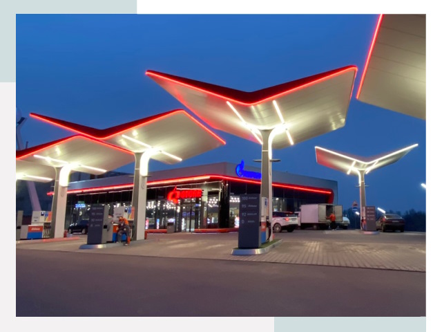 Навесы для АЗС в Мончегорске